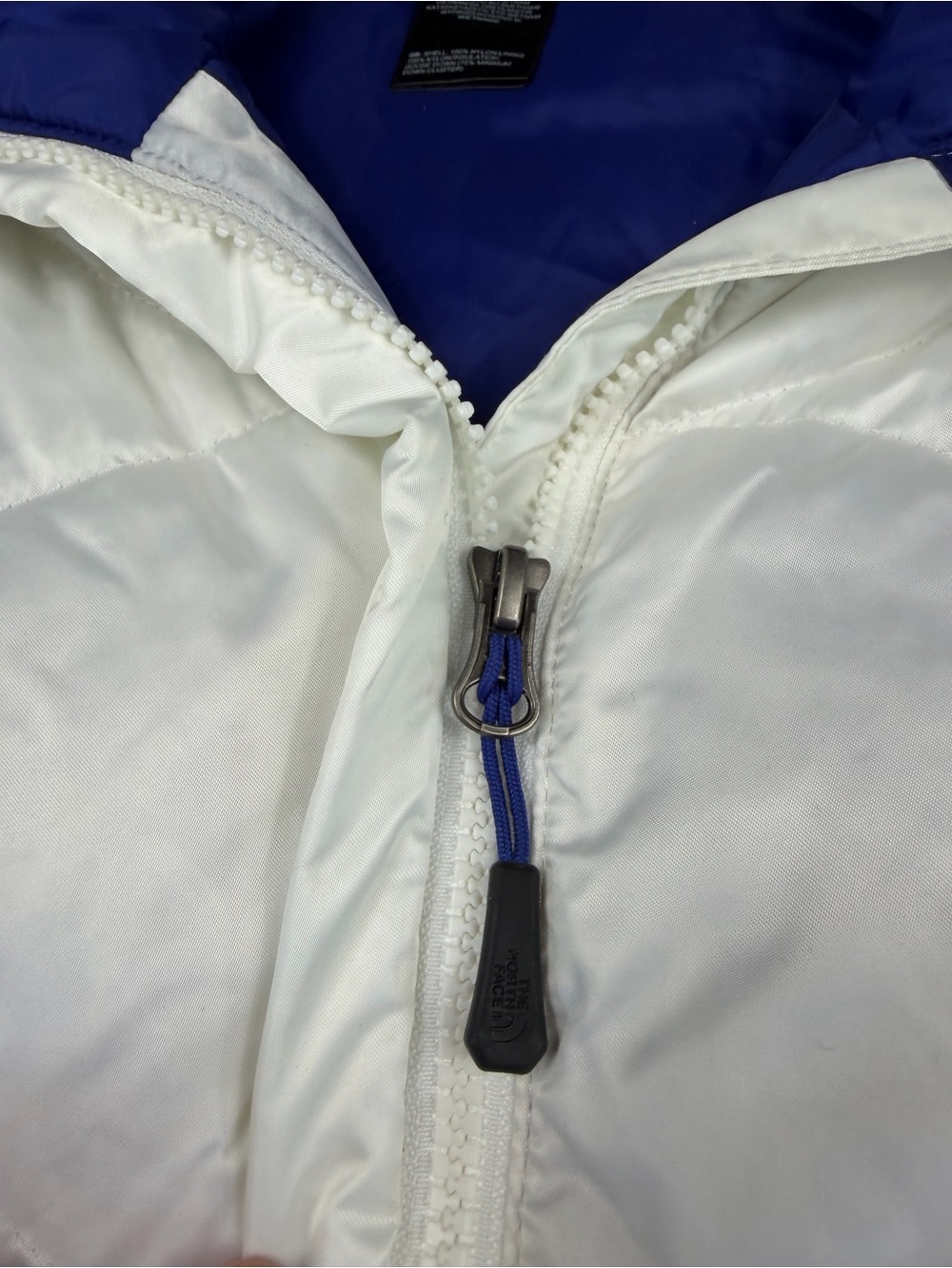 NWT The North Face Aconcagua 550 Goose Down Puffer Vest Women’s Large White Blue - Picture 4 of 13